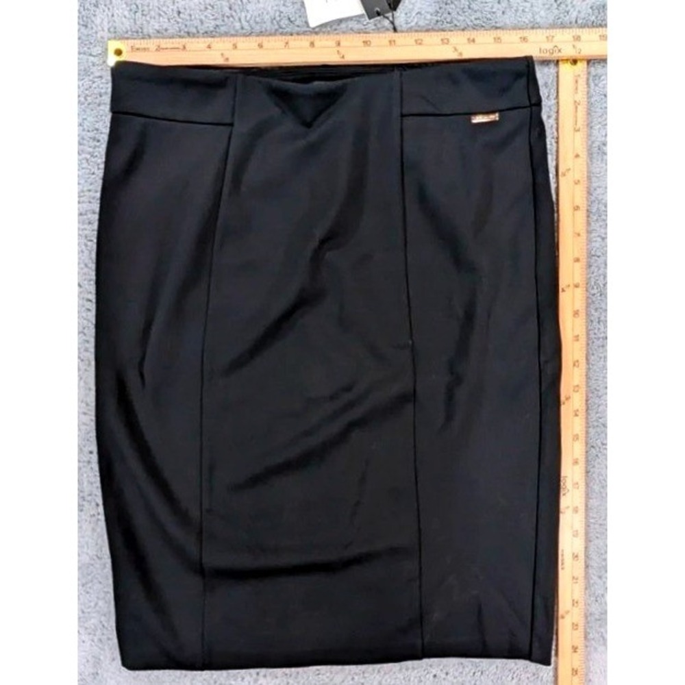Tahari Tummy Control Pencil Skirt Black Modal Stretch Workwear Size Large ~ NWT - Picture 13 of 13